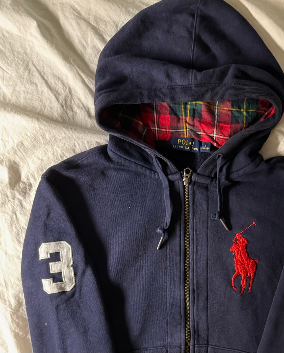 폴로 빅포니 후드집업 S 네이비 상품이미지1
