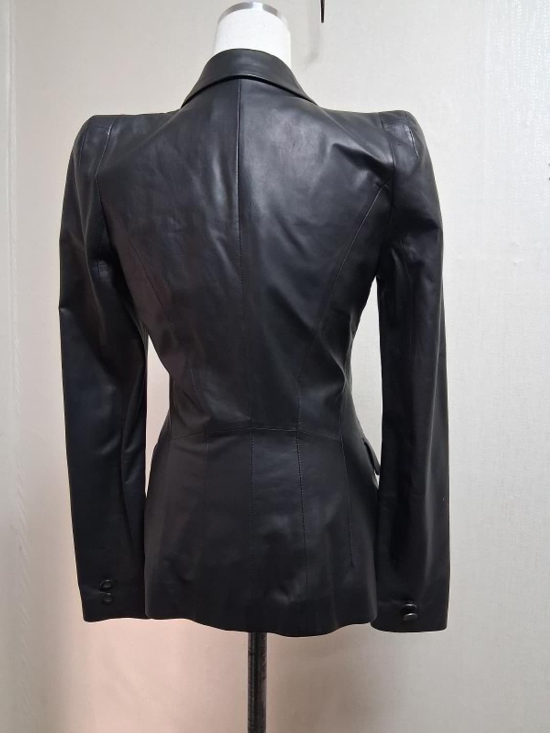 JIGOTT 블랙양가죽쟈켓 여성슬림형 마른XS44사이즈  상품이미지2