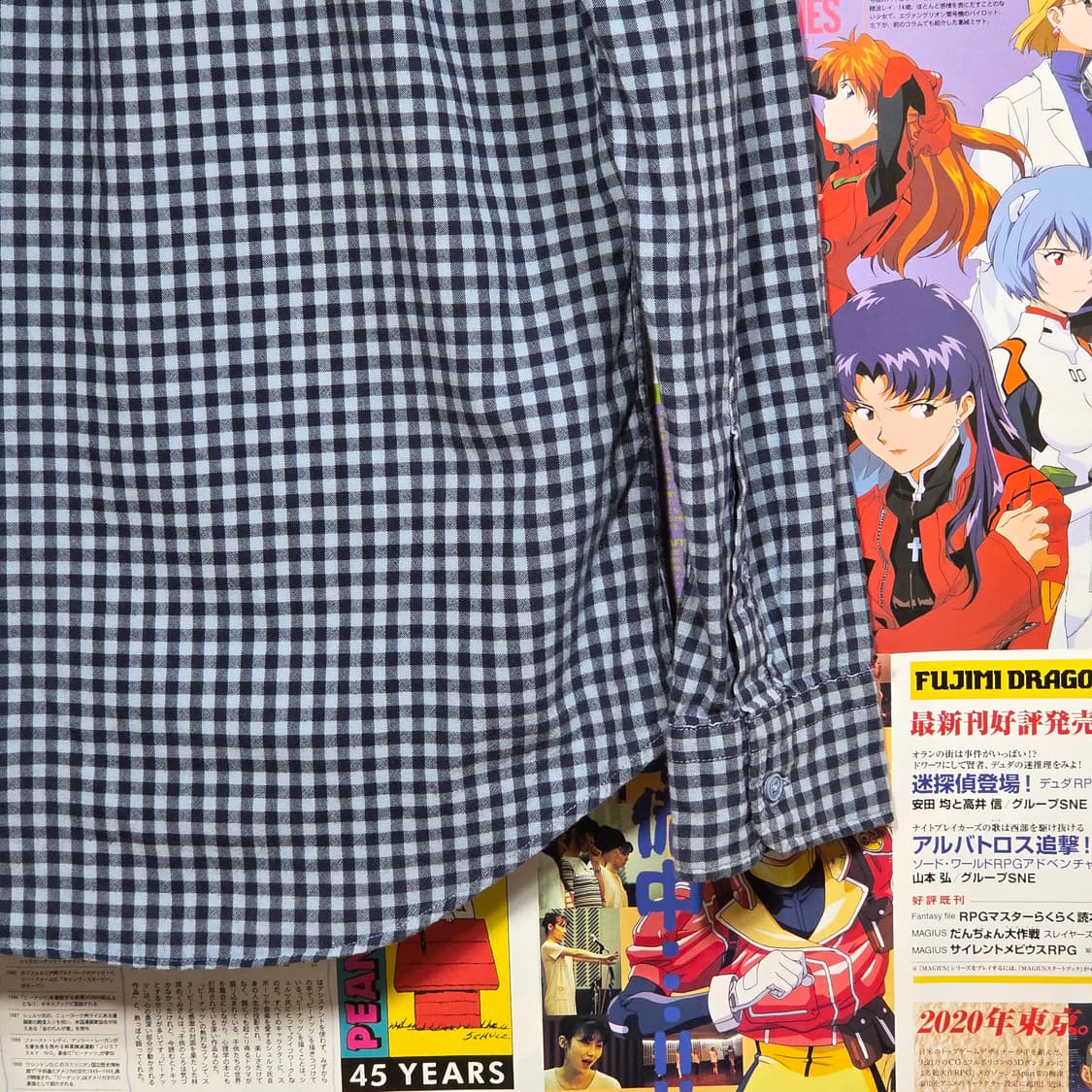 리바이스 깅엄 체크 블루 셔츠 상품이미지6