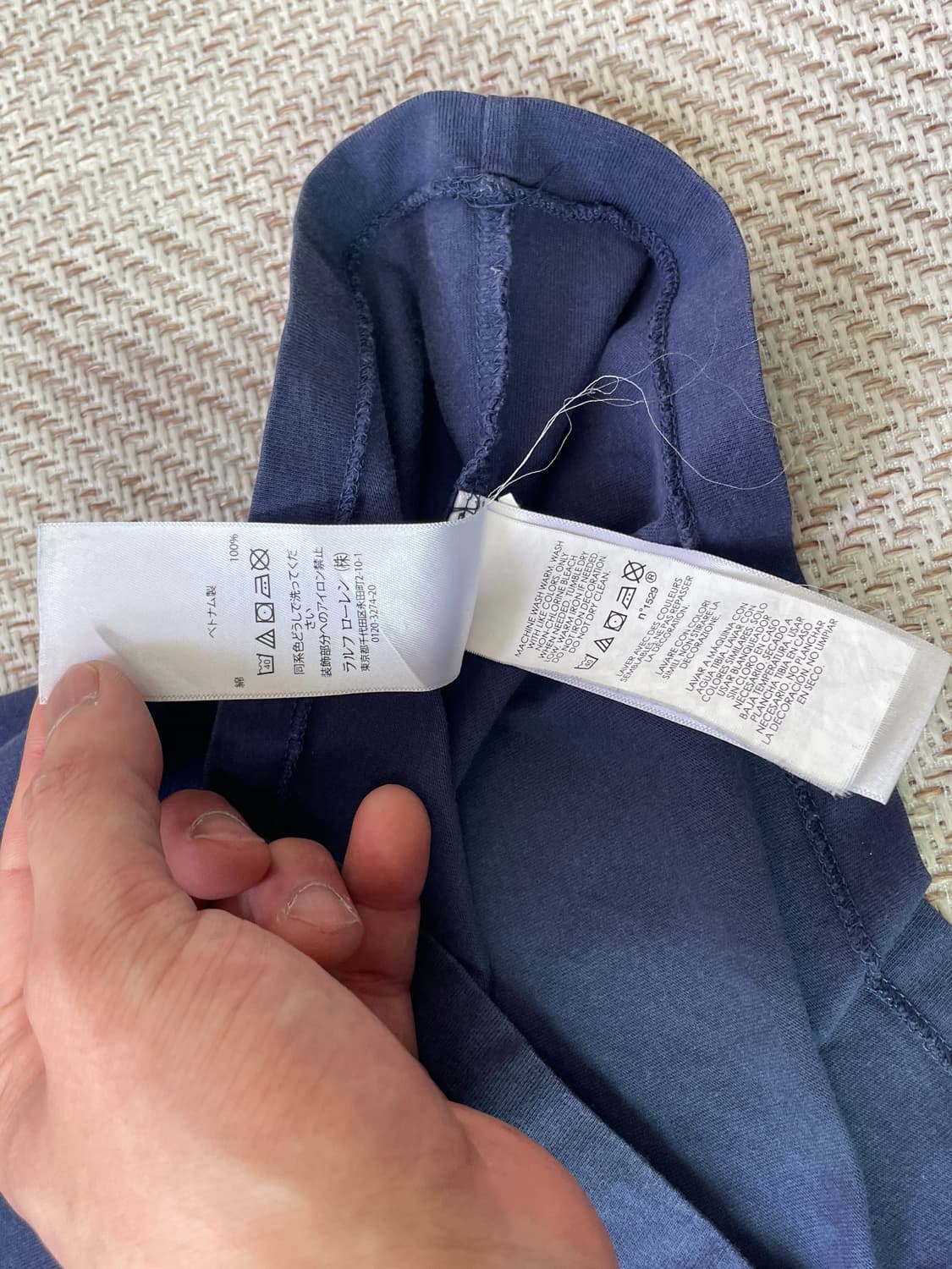 폴로 랄프로렌 네이비 코튼 반팔티셔츠  상품이미지5