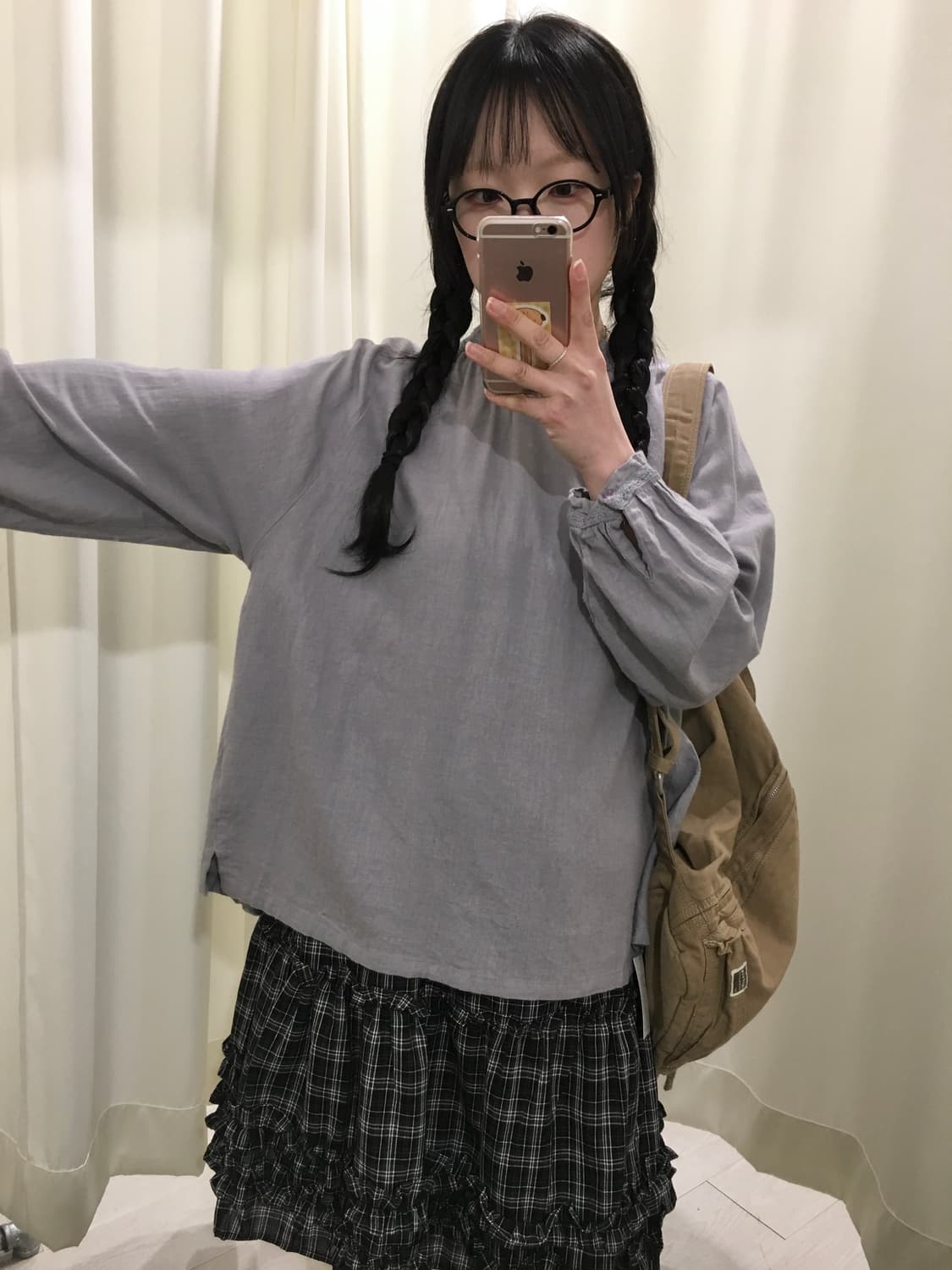 mute sky button blouse 상품이미지5