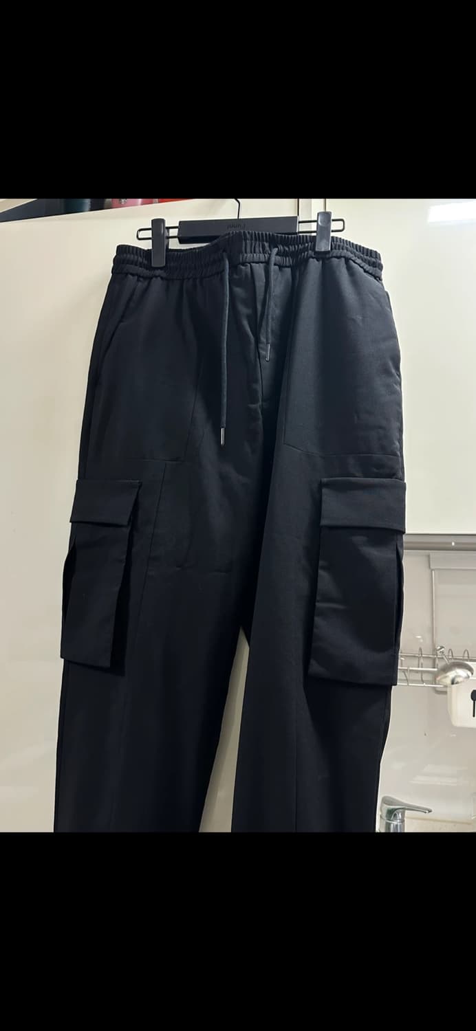 준지 블랙 카고 바지 50사이즈 상품이미지1
