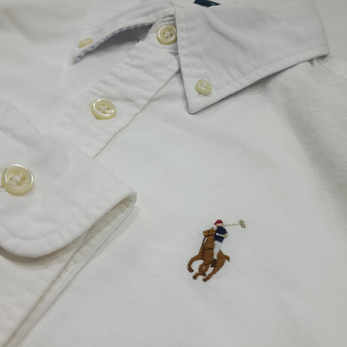 CK096 M 폴로 멀티포니 슬림핏 화이트 셔츠 남방 상품이미지4