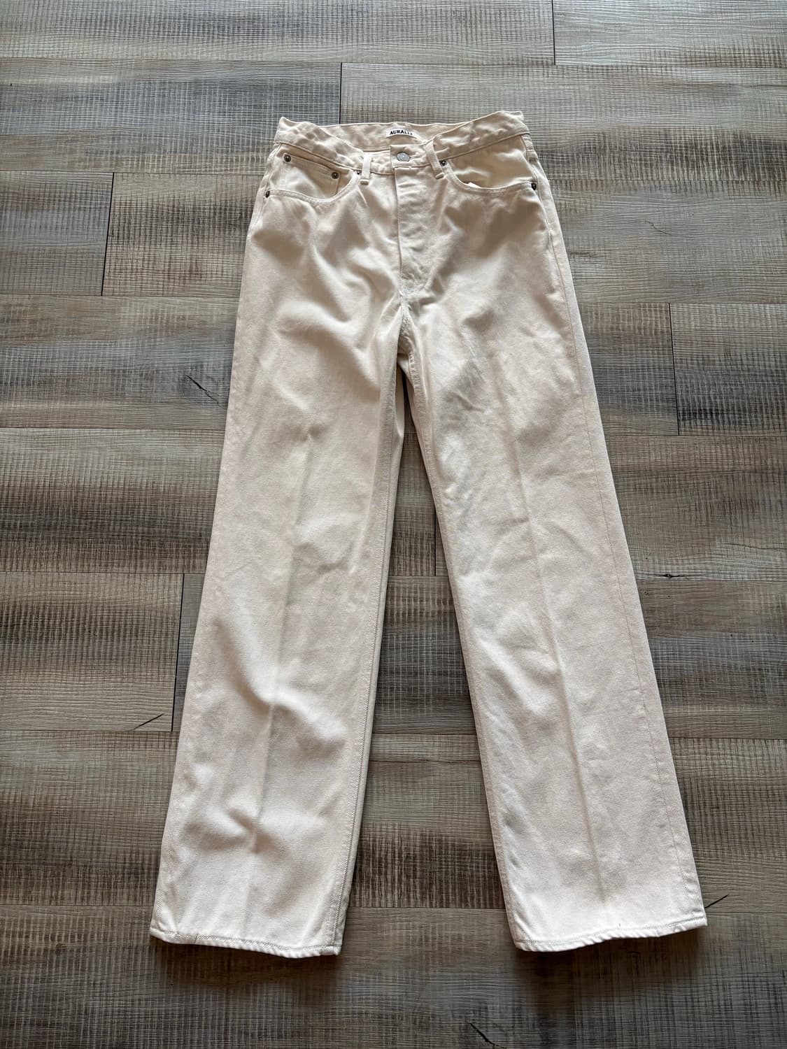 [28] 오라리 하드트위스트 5p 데님 팬츠 아이보리 상품이미지1