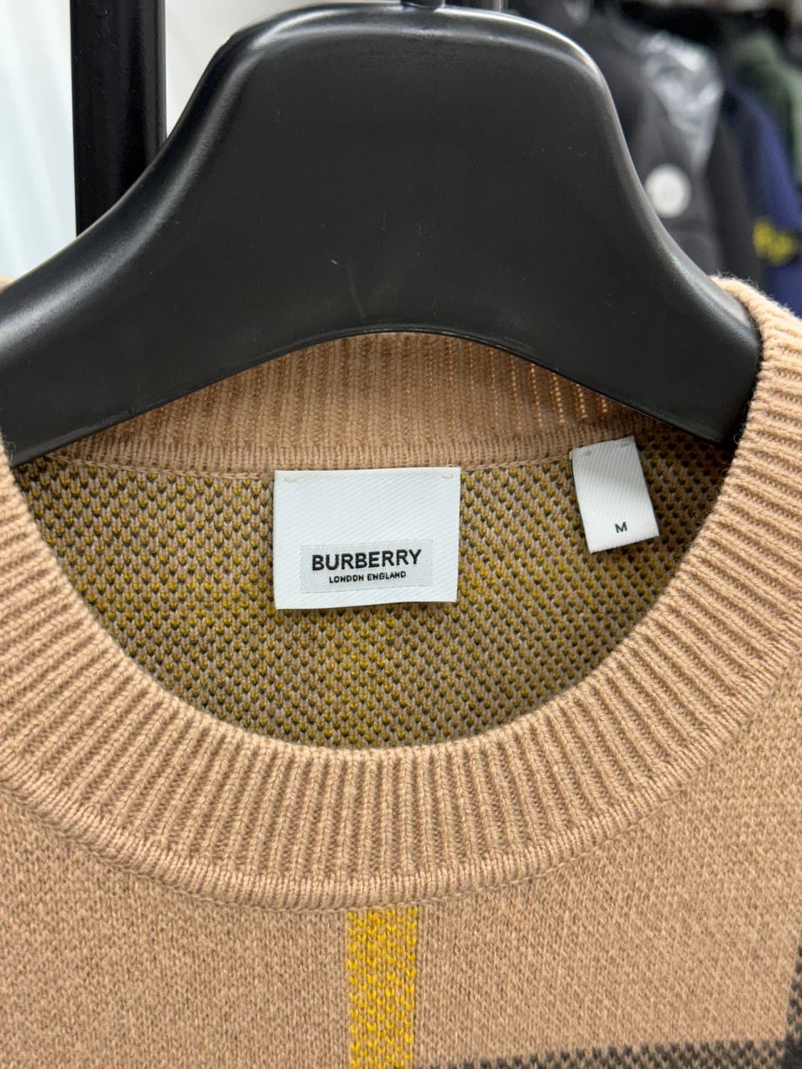 [M] 버버리 캐시미어 체크 니트 상품이미지3