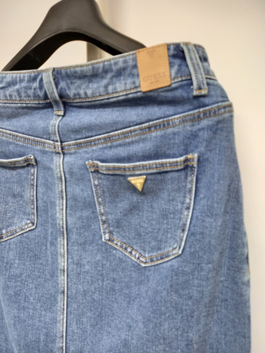 게스 생지 중청 데님 롱 스커트 44 상품이미지6