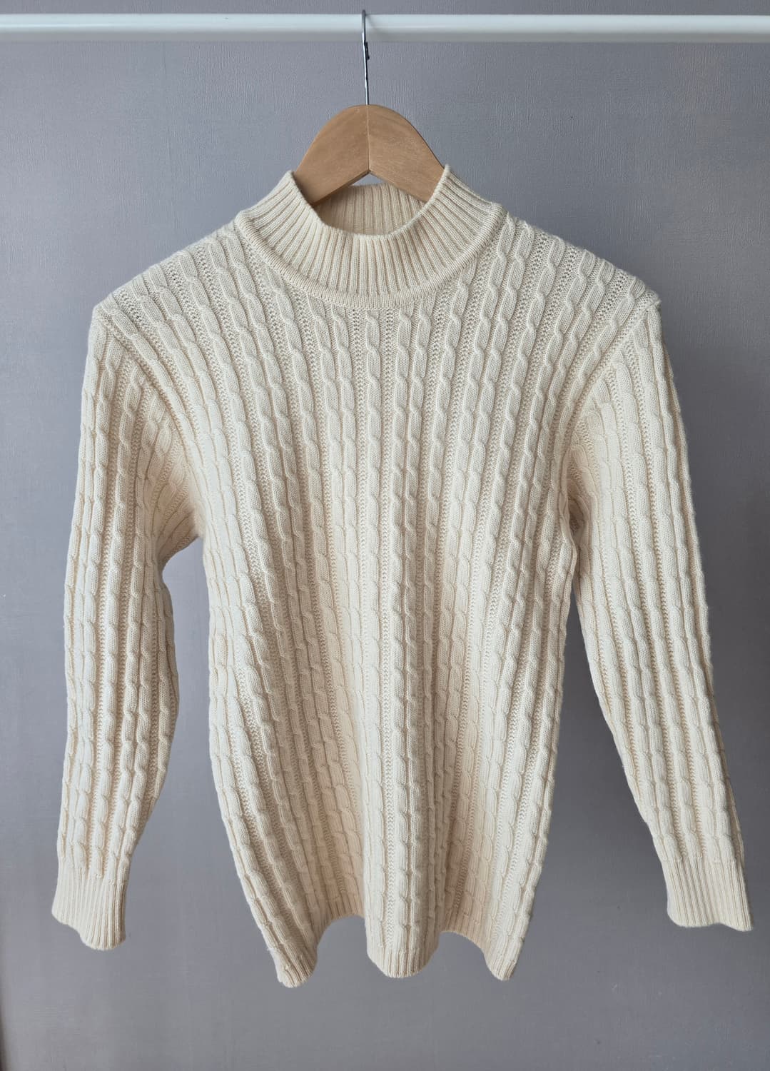 메리노울 100% 빈티지 케이블 니트  상품이미지6