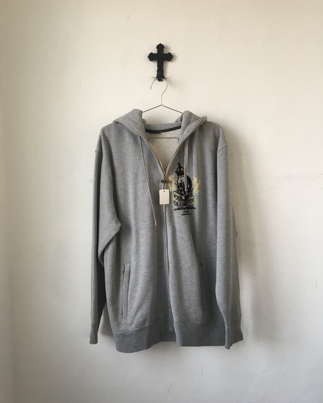 Back skull printing hood zip up 상품이미지2