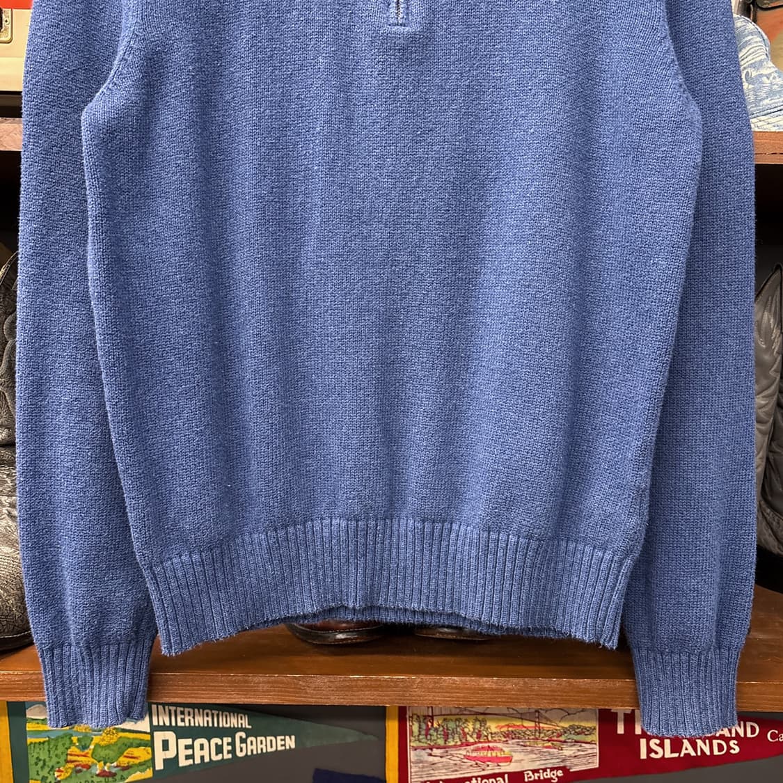 신형라벨 폴로 랄프로렌 청키립 코튼니트 하프집업 딥블루 N923 상품이미지4