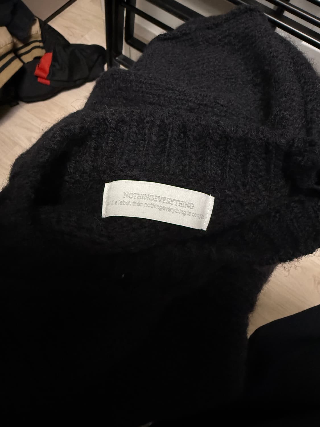 29cm 구매) 낫띵에브리띵 wool100 니트 - 블랙 상품이미지5