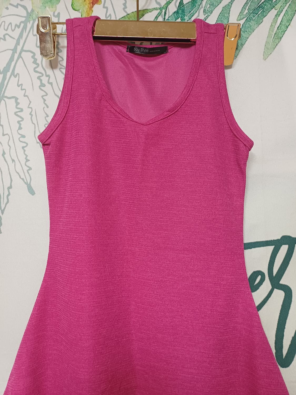 새제품/핑크 니트 나시 원피스 상품이미지6