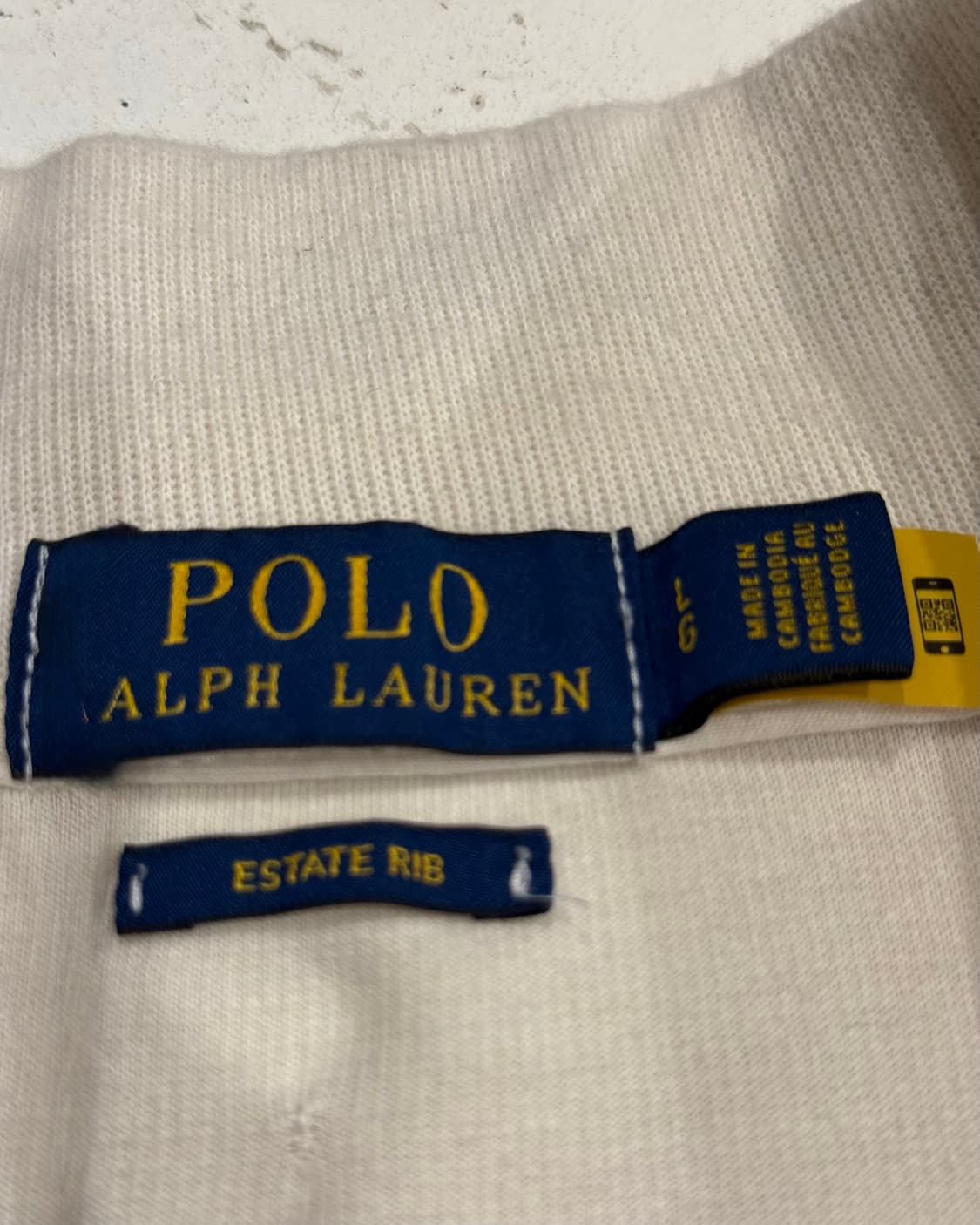 폴로 신형 RSTATE RIB 아이보리 하프집업 니트 상품이미지4