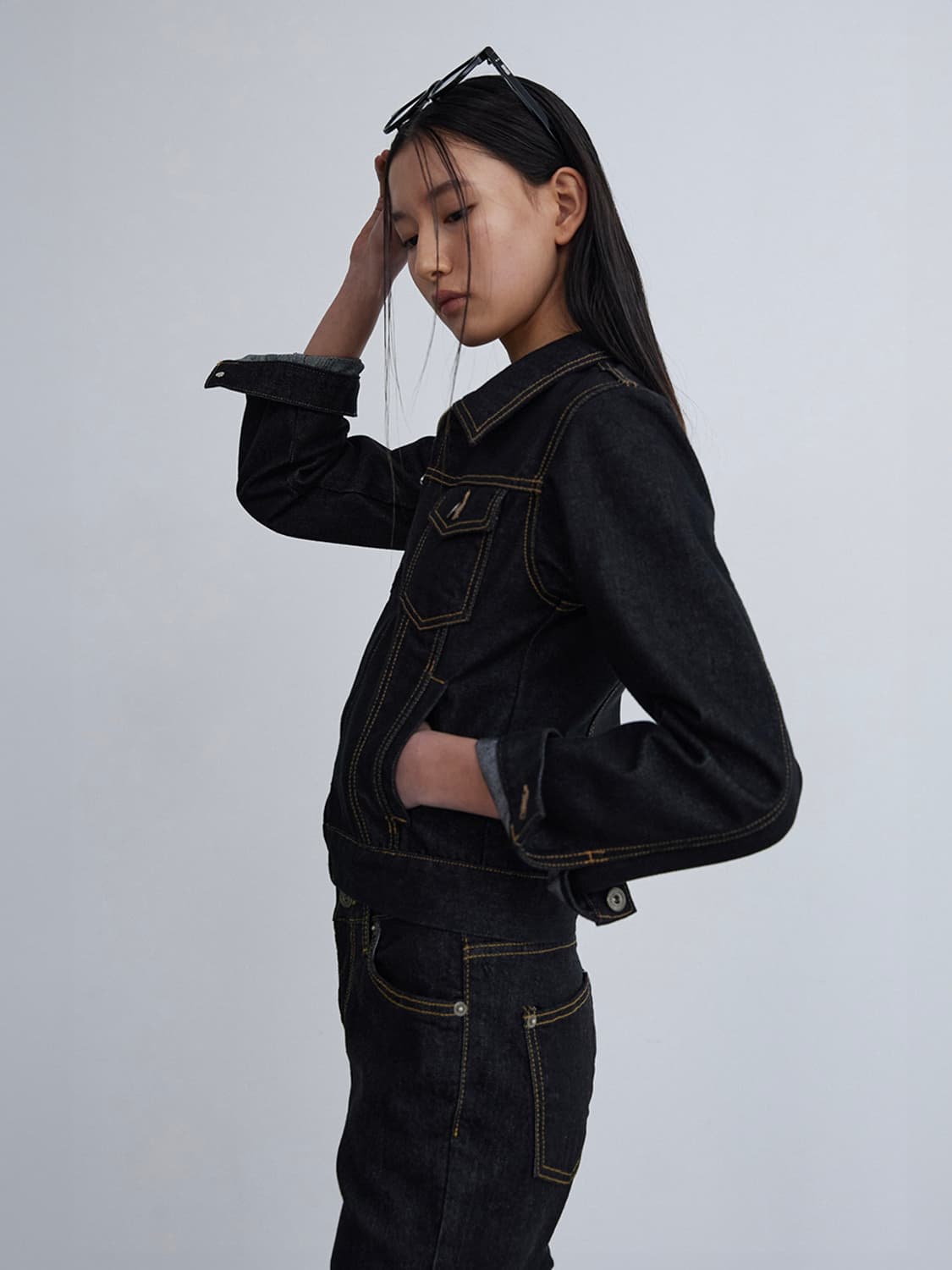 이네기 INEGI 데님 트러커 인디고 자켓 상품이미지3