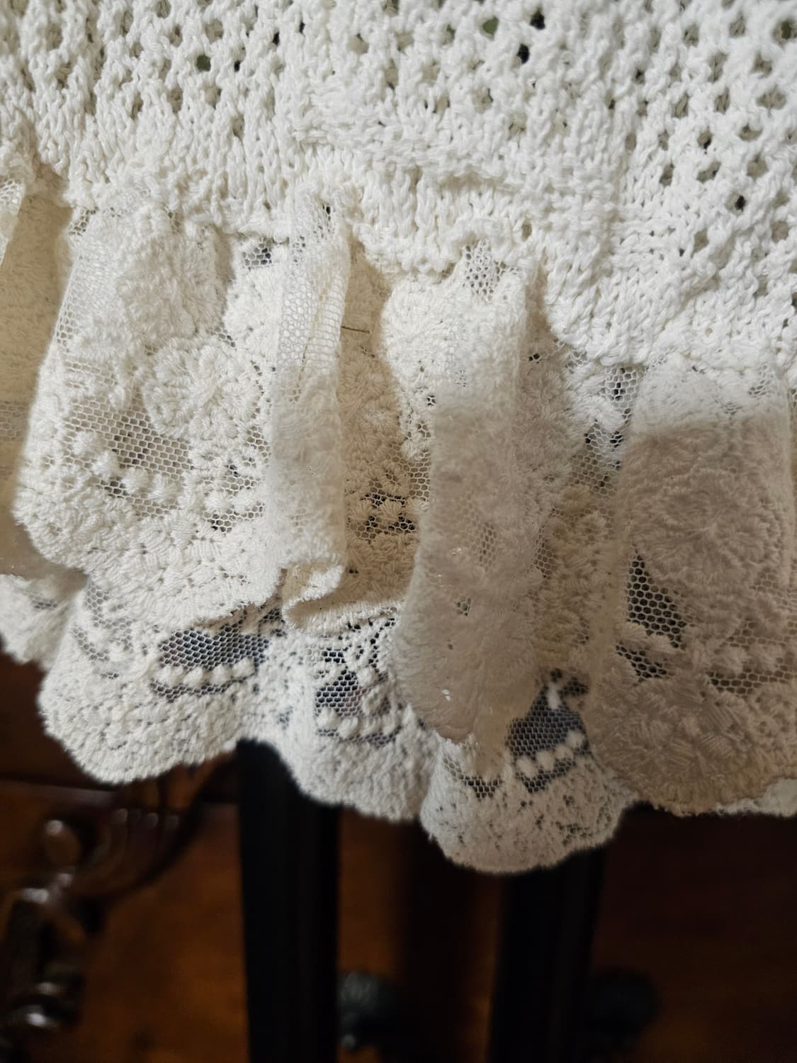 자라 레이스배색 퍼프소매니트 상품이미지4