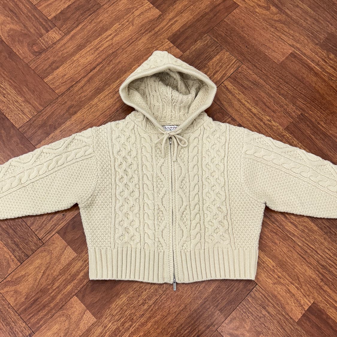 여성용 FREE CLUNY 클루니 케이블 투웨이 니트 집업  상품이미지3