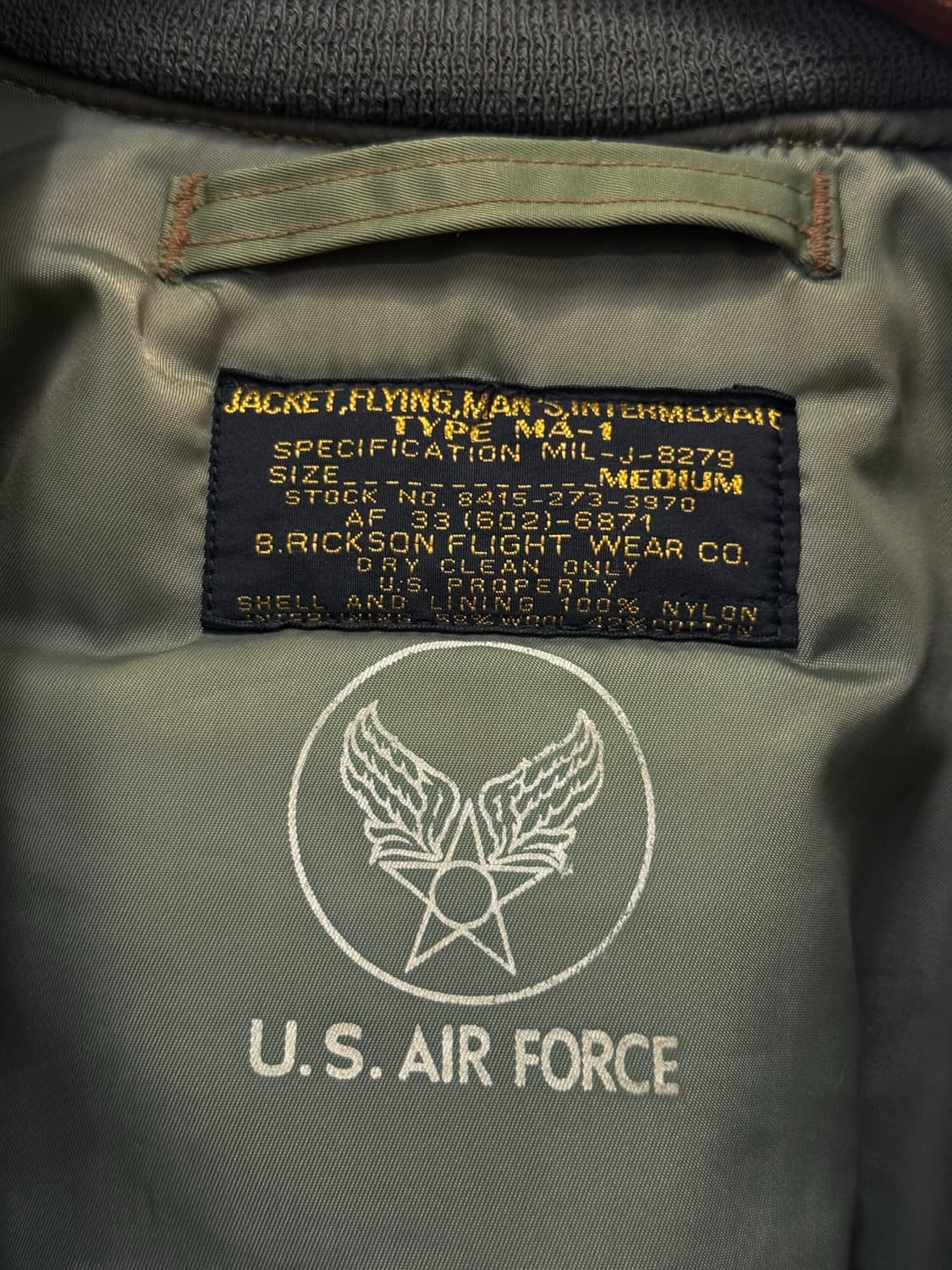 (M) Buzz Ricksons 버즈릭슨 MA-1 Flight Jacke 상품이미지8