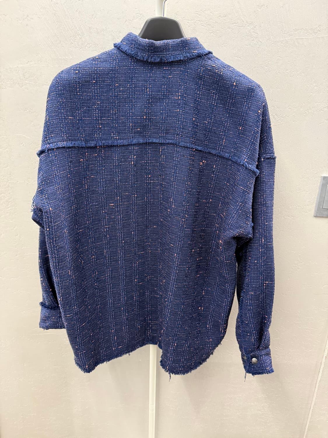 MMIC 트위드 오버핏 셔츠 자켓 네이비 F 상품이미지5