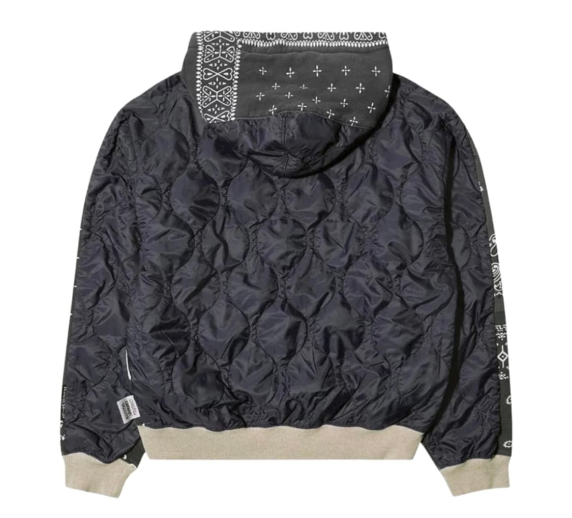 [3]캐피탈 플리스 반다나 비부악 후드 집업 블랙 상품이미지2