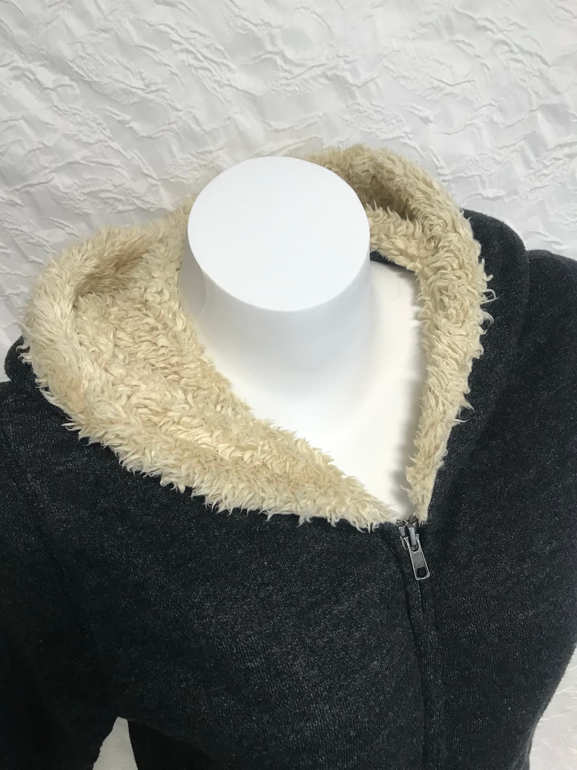 빈티지 y2k 투웨이 퍼 후드 집업 상품이미지4