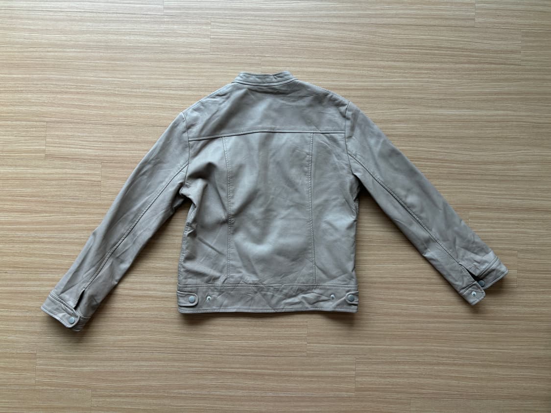 베이지 라이더 레더자켓 상품이미지6