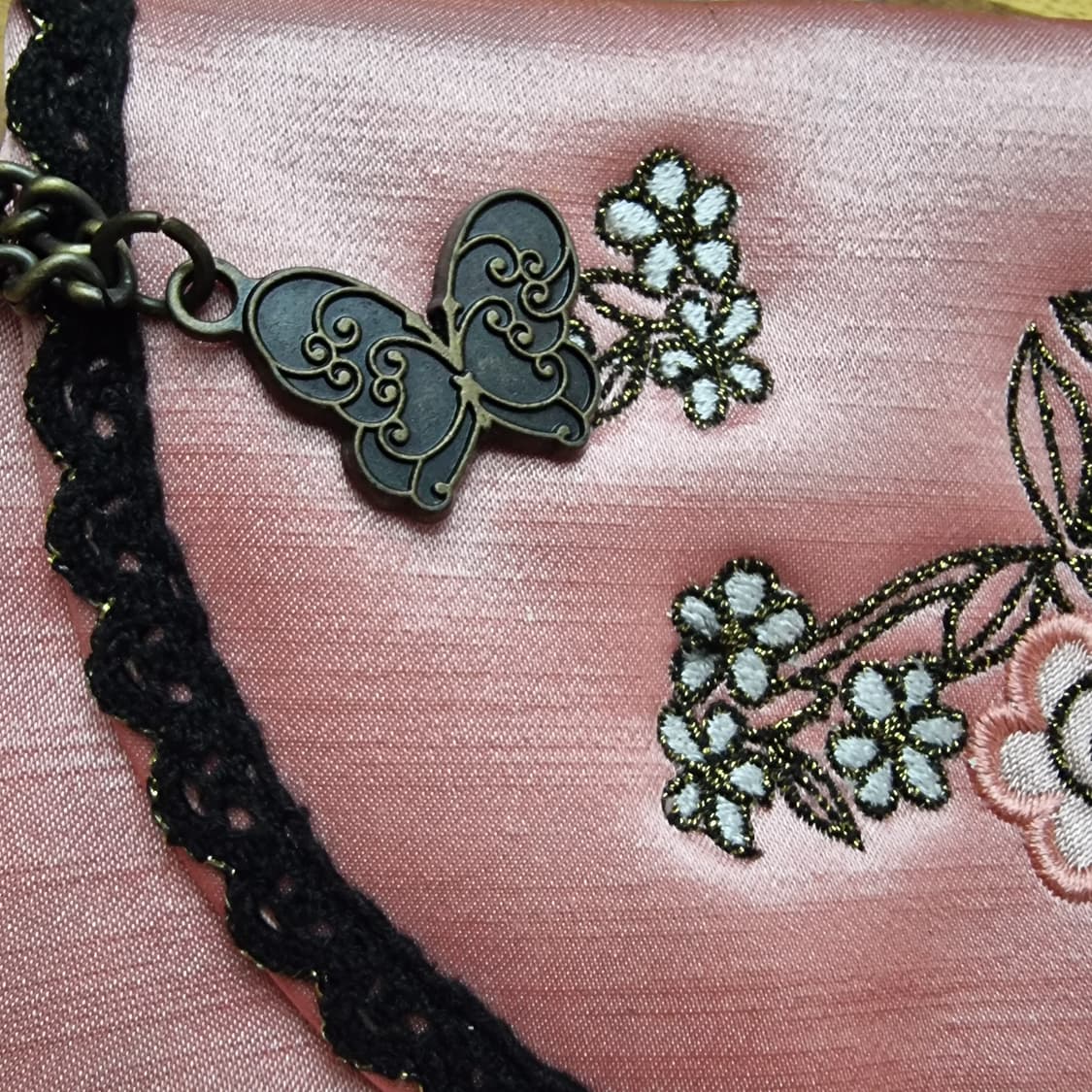 ANNA SUI (안나수이) 플로럴 새틴 체인 미니백 상품이미지3