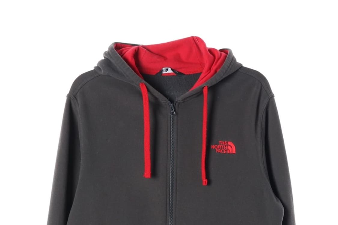 노스페이스 배색 자수 로고 기모 후드 집업 M 상품이미지3