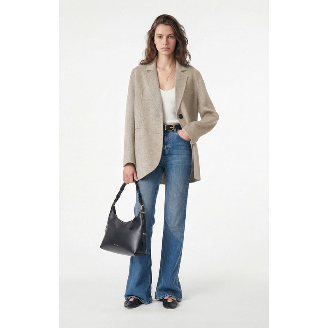 바네사브루노 울 블렌드 하프 코트 상품이미지2