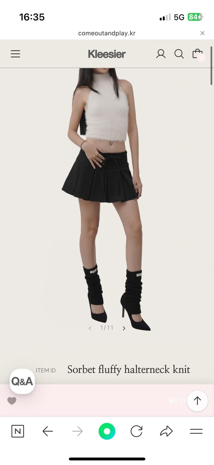 클리시어 Sorbet fluffy halterneck knit 상품이미지1