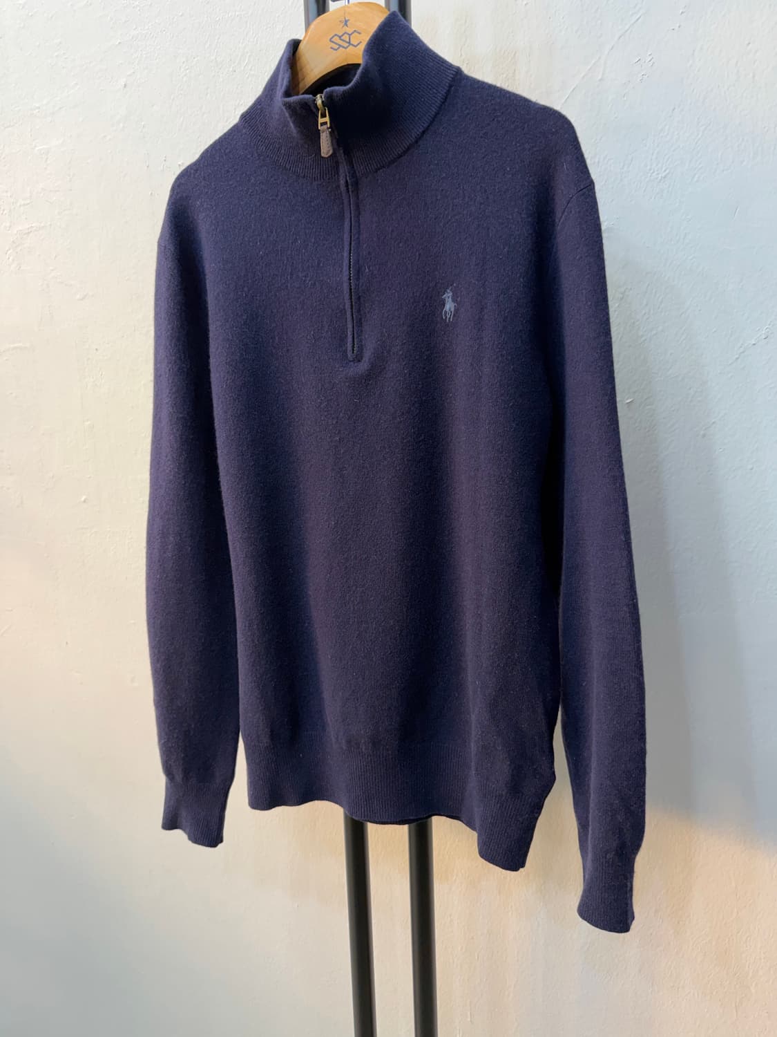 정품) 폴로랄프로렌 여성 엘보가죽 하프넥 니트 S 상품이미지3