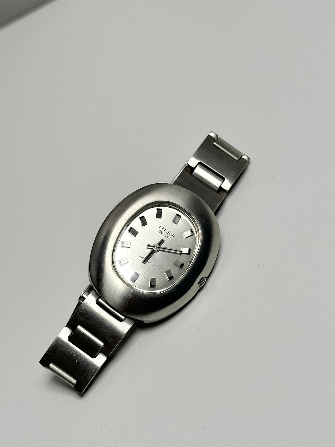 인사 드 뤽스 빈티지 오벌 스틸 손목시계 상품이미지1