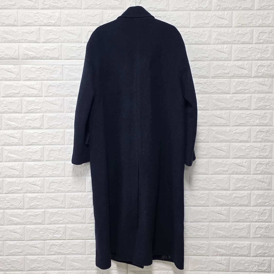 택포_ 베네통 네이비 더블 롱코트 M 상품이미지4