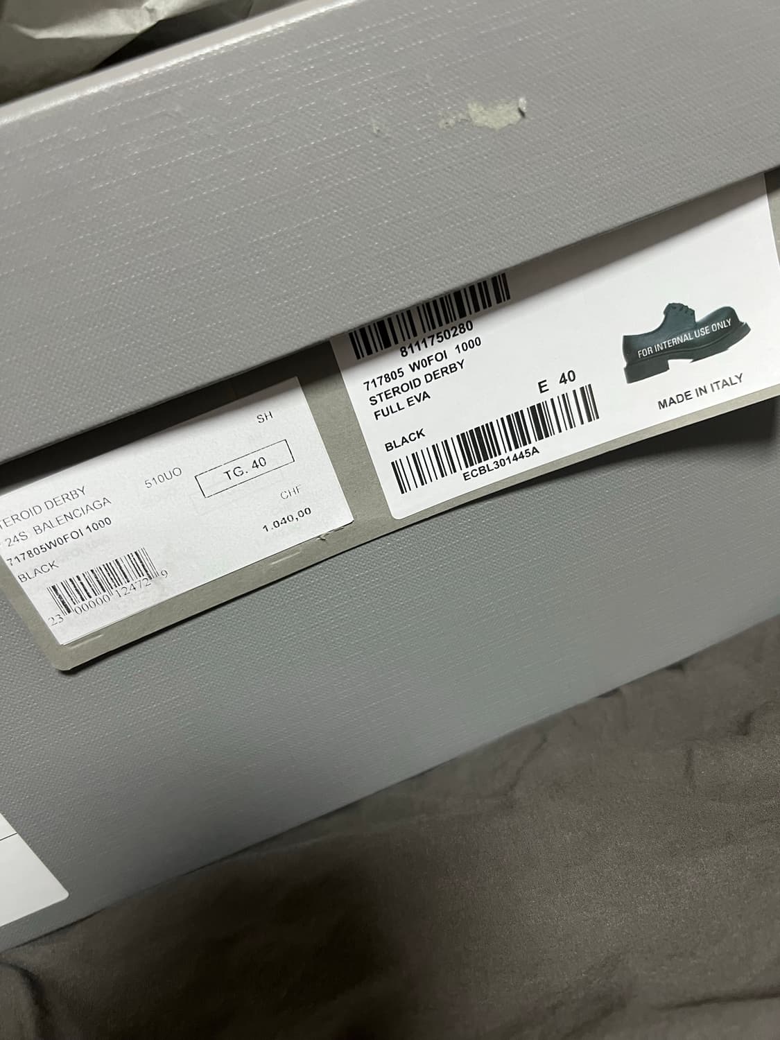 (밑창보강 1회착) 발렌시아가 스테로이드 더비 블랙 40사이즈 상품이미지6