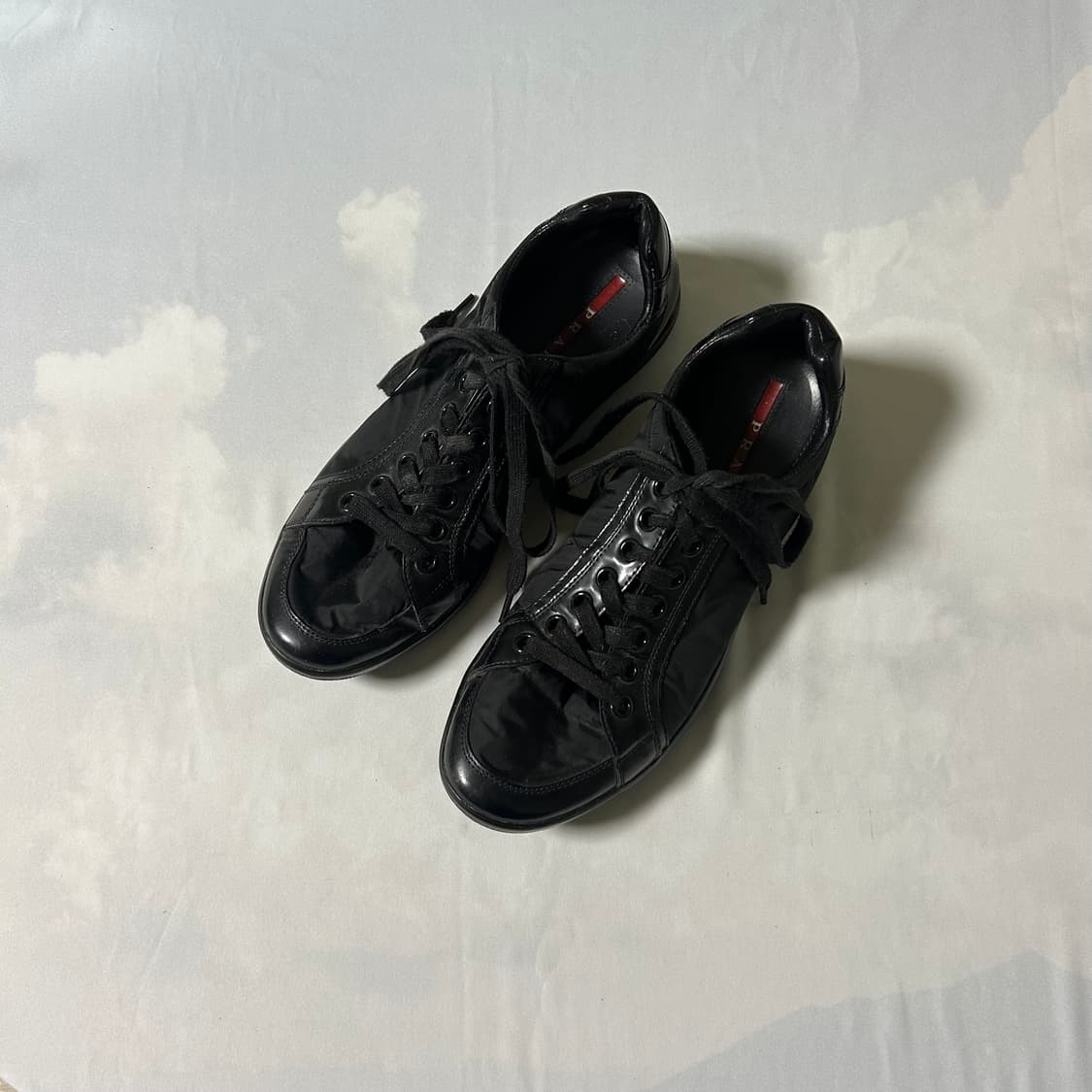 Prada sports leather flat sneakers 상품이미지1