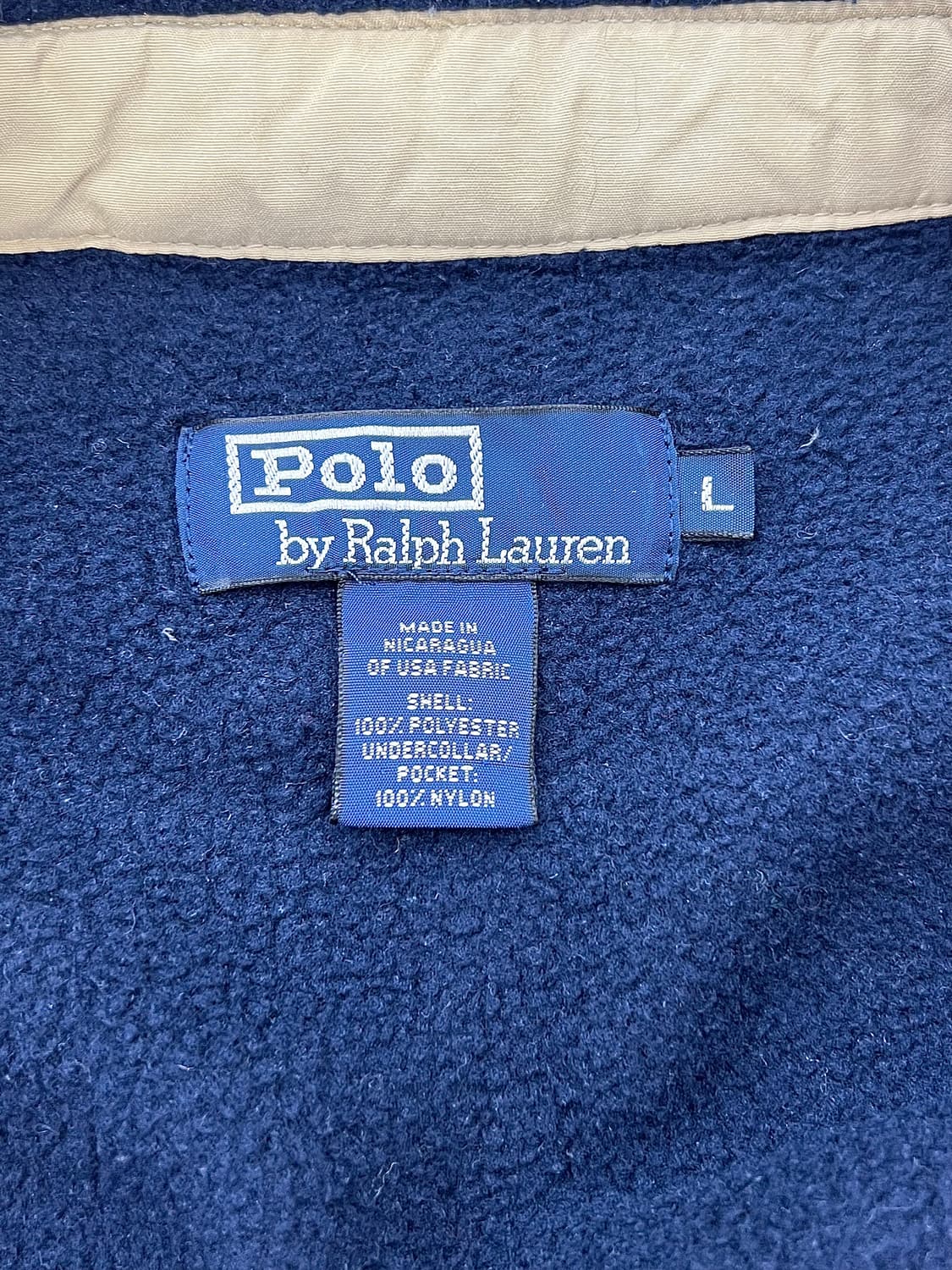 폴로 랄프로렌 딥 네이비 해링턴 플리스 카라 자켓 상품이미지7