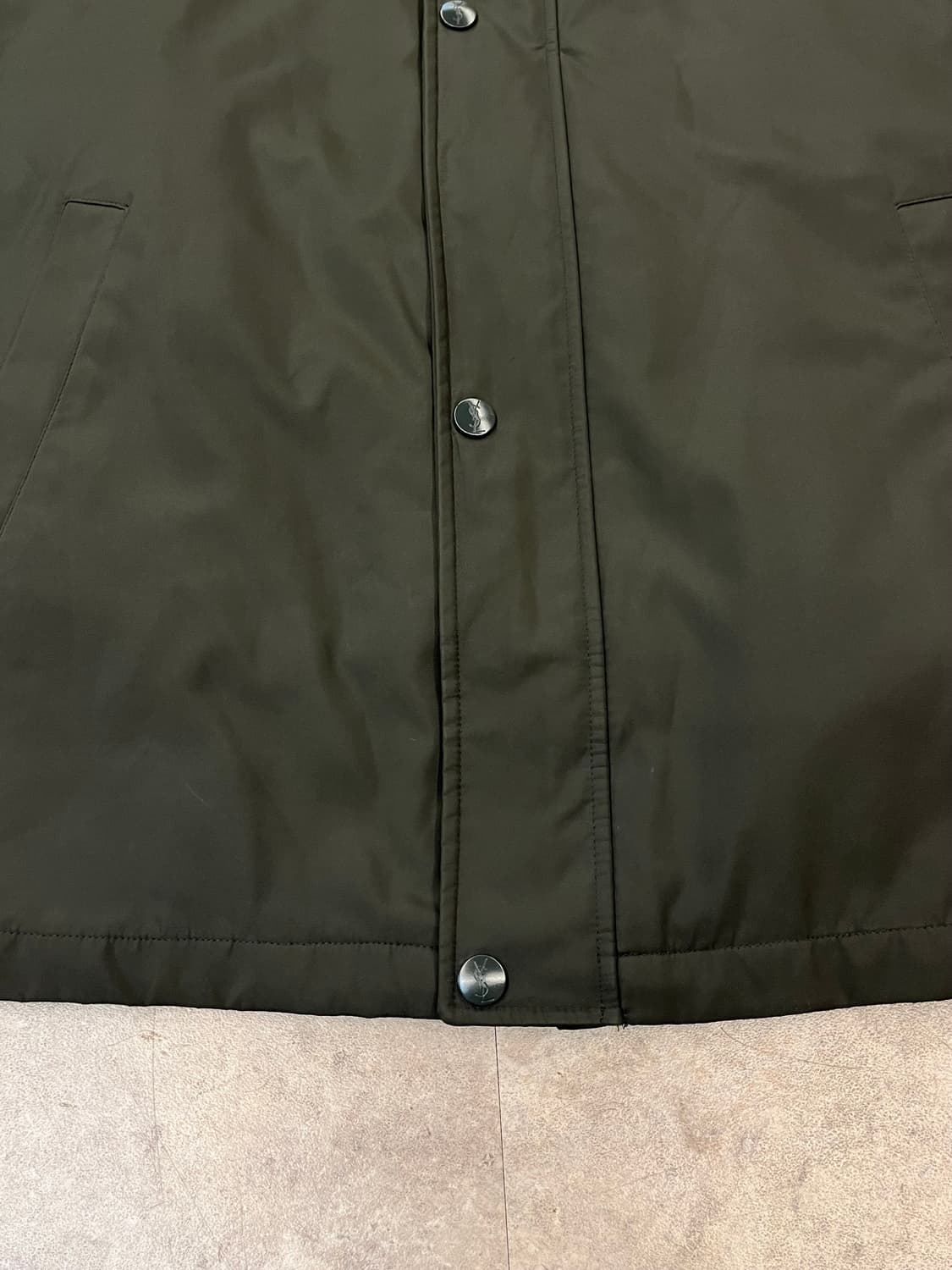 입생로랑 카라 버튼 자켓 딥그린 95 #csz1884 상품이미지7