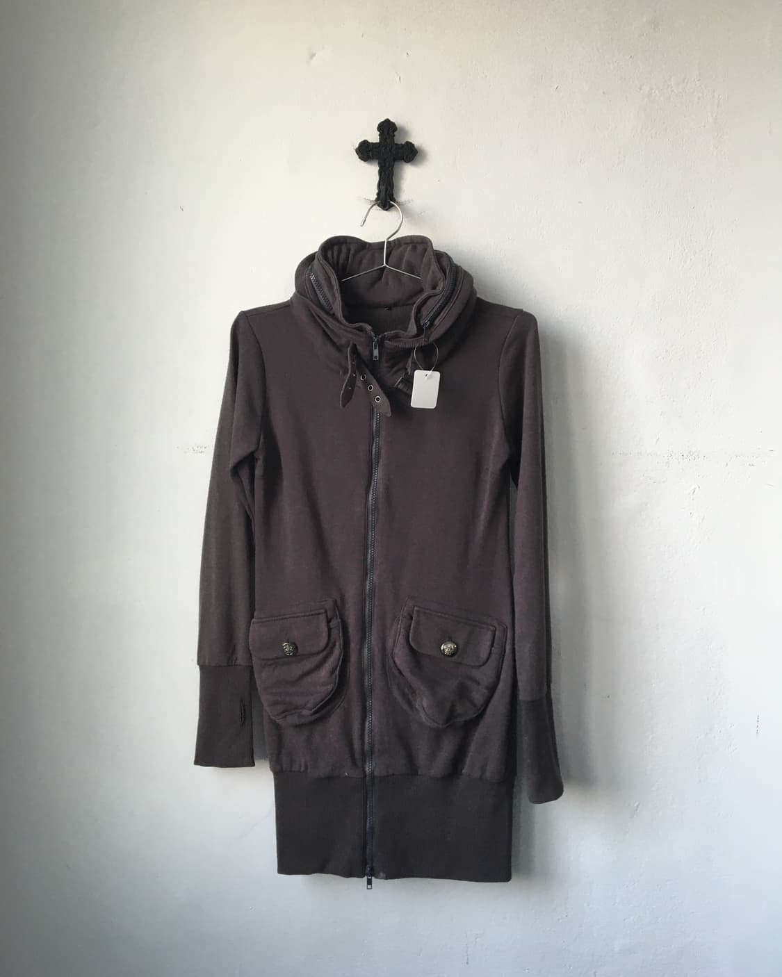 Belted high neck zip up 상품이미지2