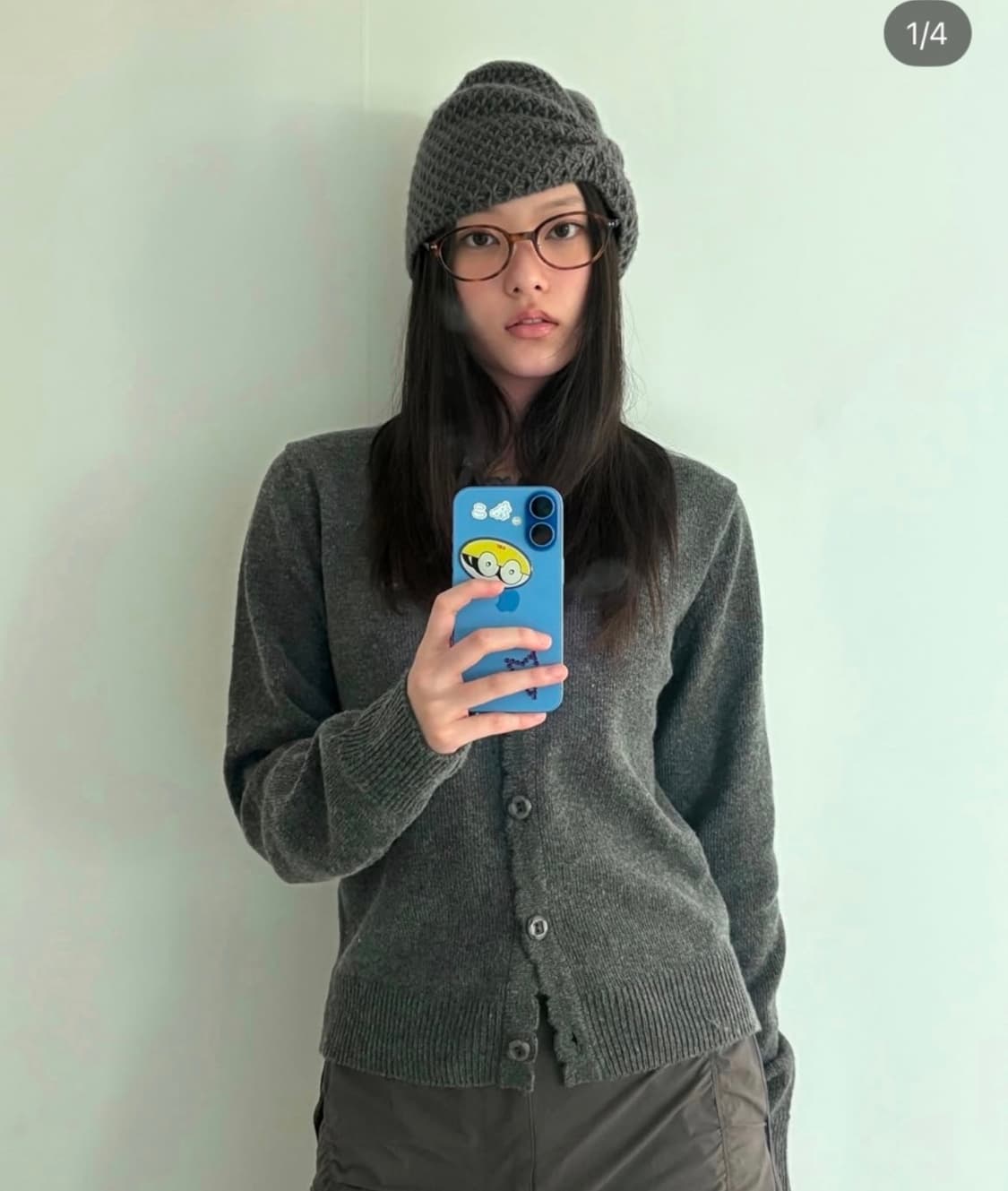 코이세이오 리본 비니(브라운) 상품이미지1