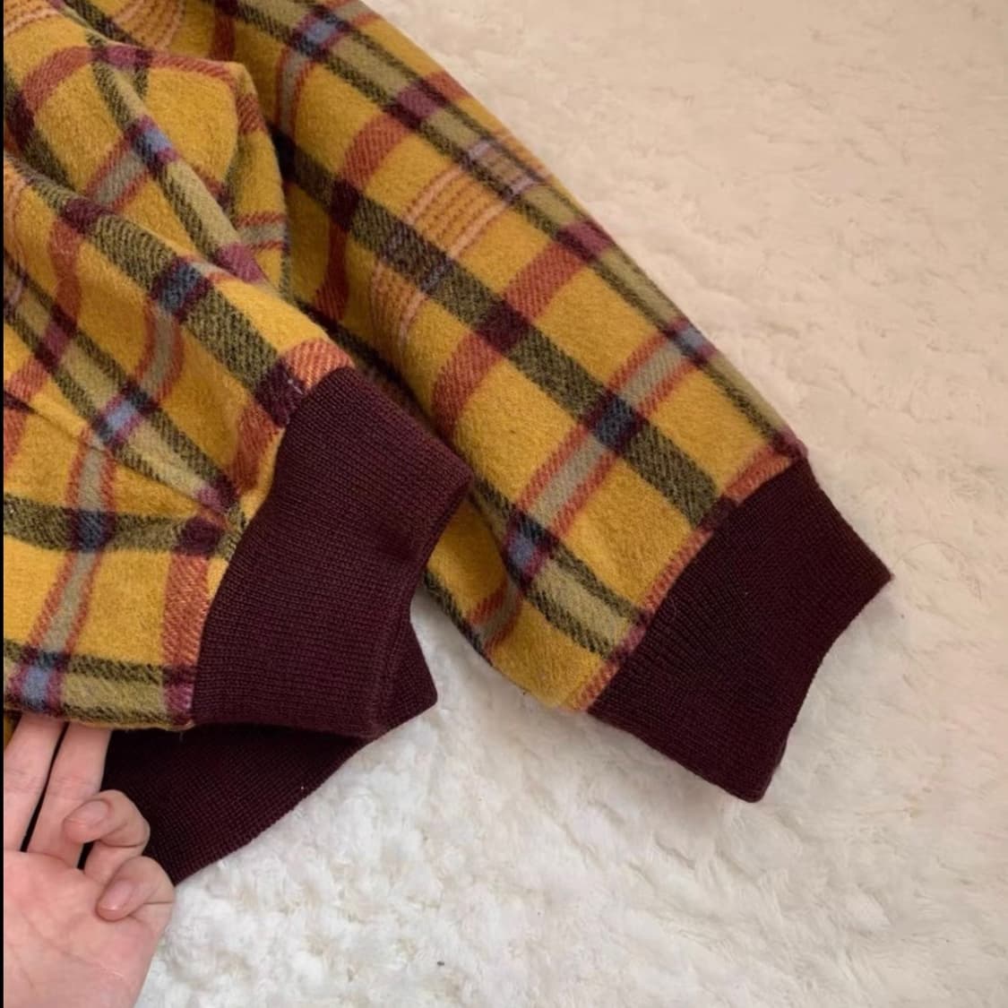 00s 빈티지 이탈리아 메이드 체크 바시티 자켓 상품이미지5