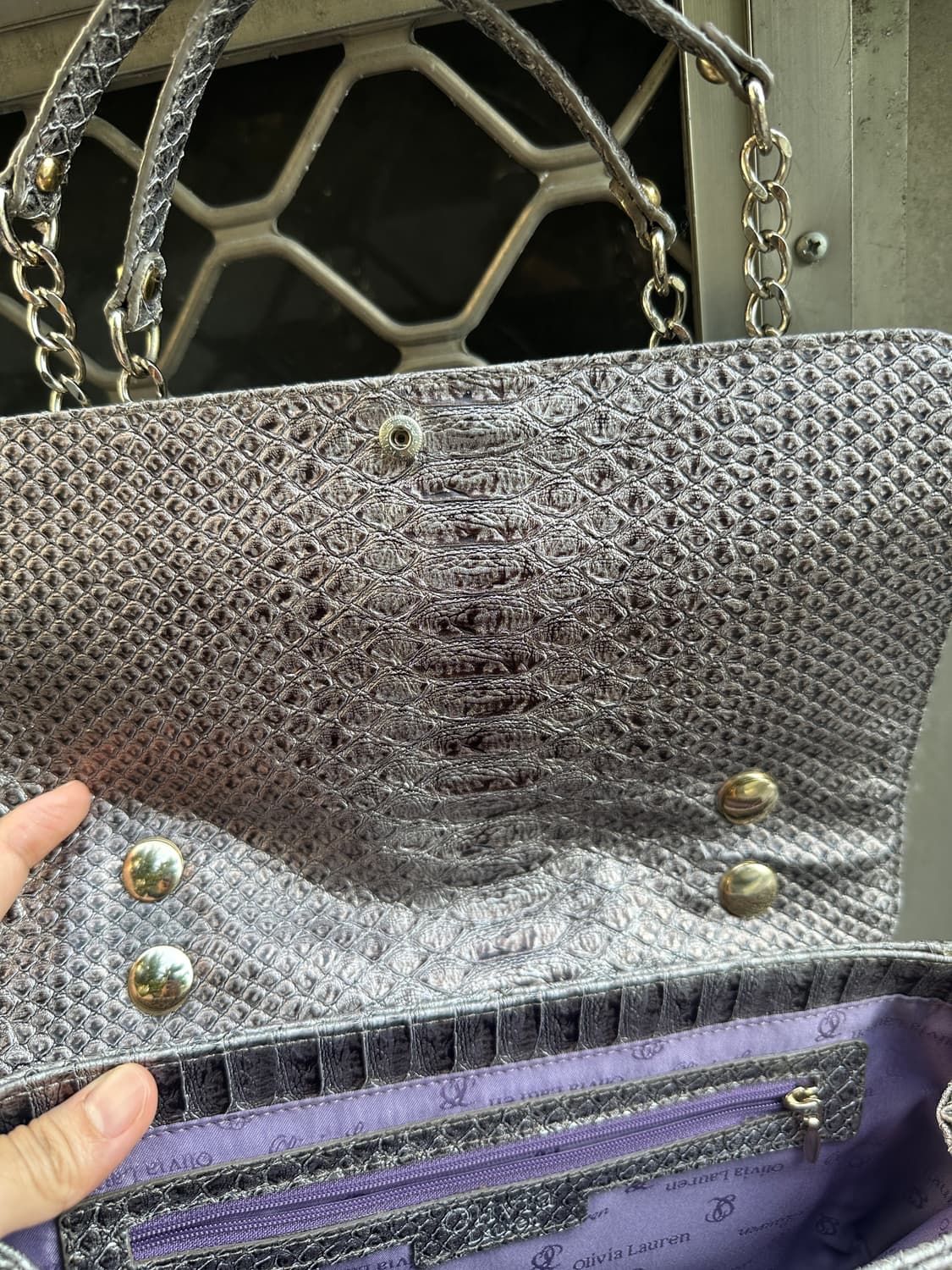 Olivia Lauren Silver crocodile embossed  상품이미지6