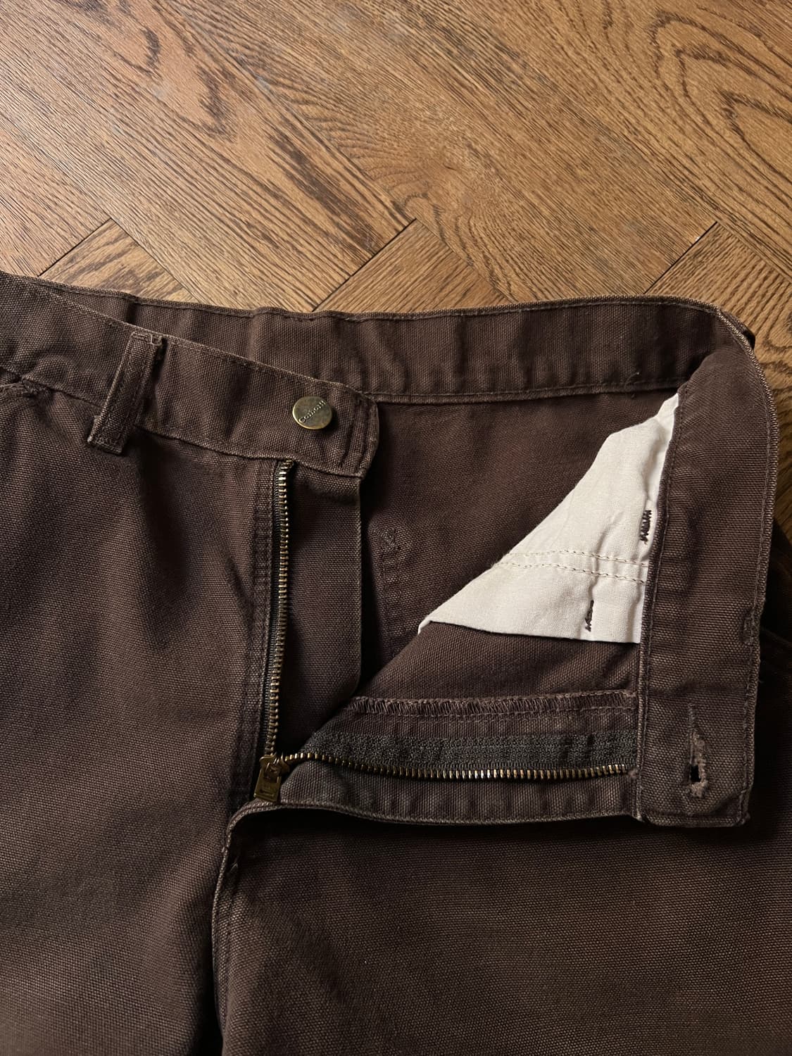 [30]칼하트 USA 다크브라운 싱글니 캔버스 워크팬츠 상품이미지3