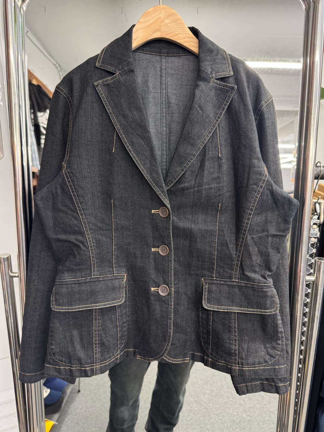 japanese vintage 여성 데님 블레이저 자켓 상품이미지1