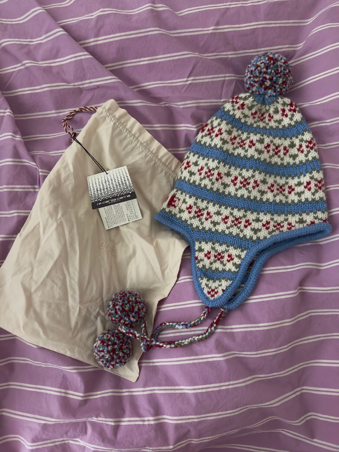 Bode 보디 Wedgewood Pom Hat  상품이미지2