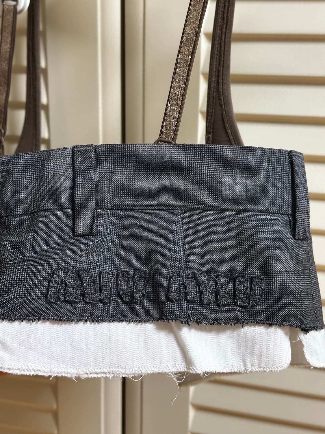 미우미우 Miu Miu Checked Bra Top 상품이미지5