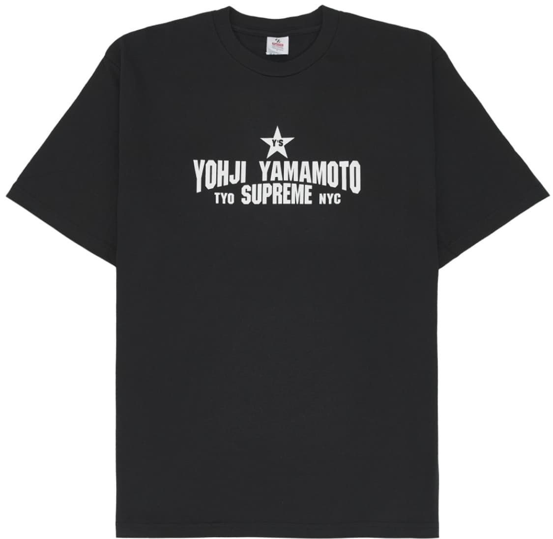슈프림x요지야마모토 스타 티셔츠 블랙 Y’s (L) 상품이미지1