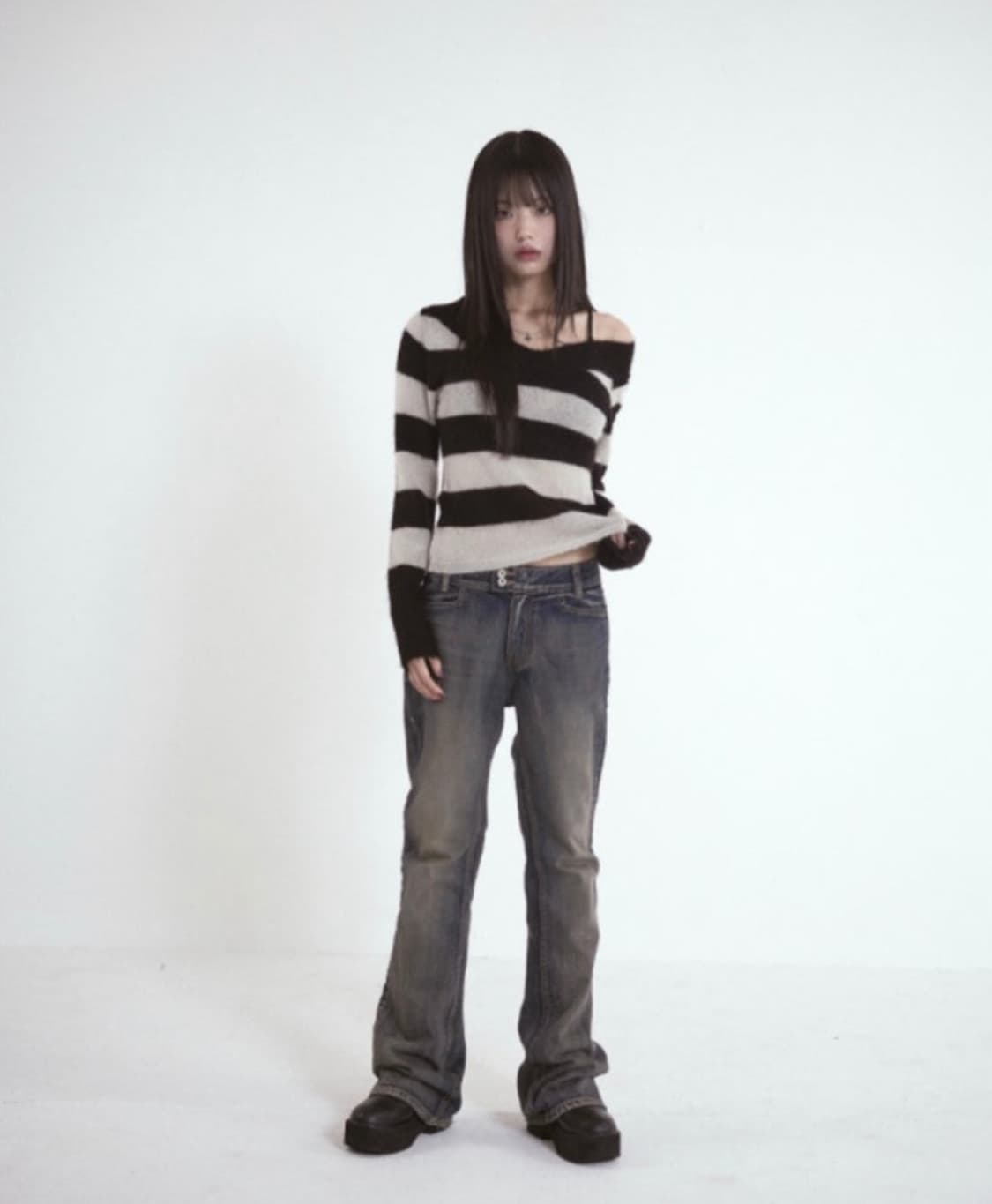 애즈온 포니 스트라이프 니트 상품이미지2