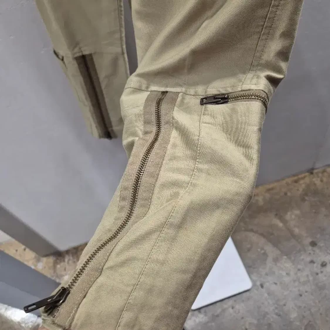 스텔라 맥카트니 카키 지퍼 팬츠 40 상품이미지3