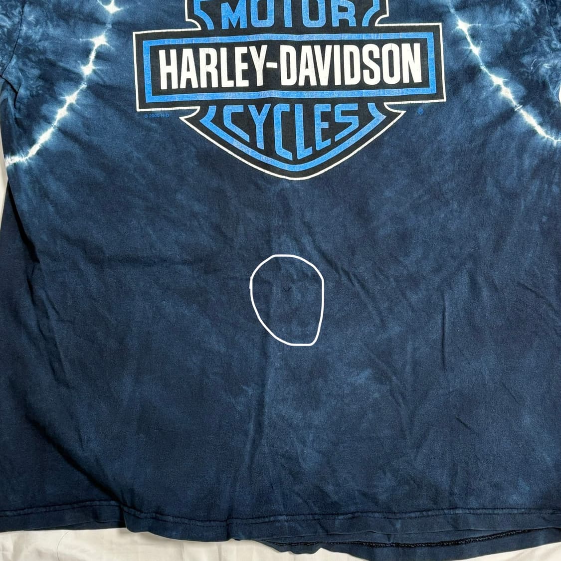 🇺🇸 90s 할리 데이비슨 타이다이 롱슬리브 블루 상품이미지6