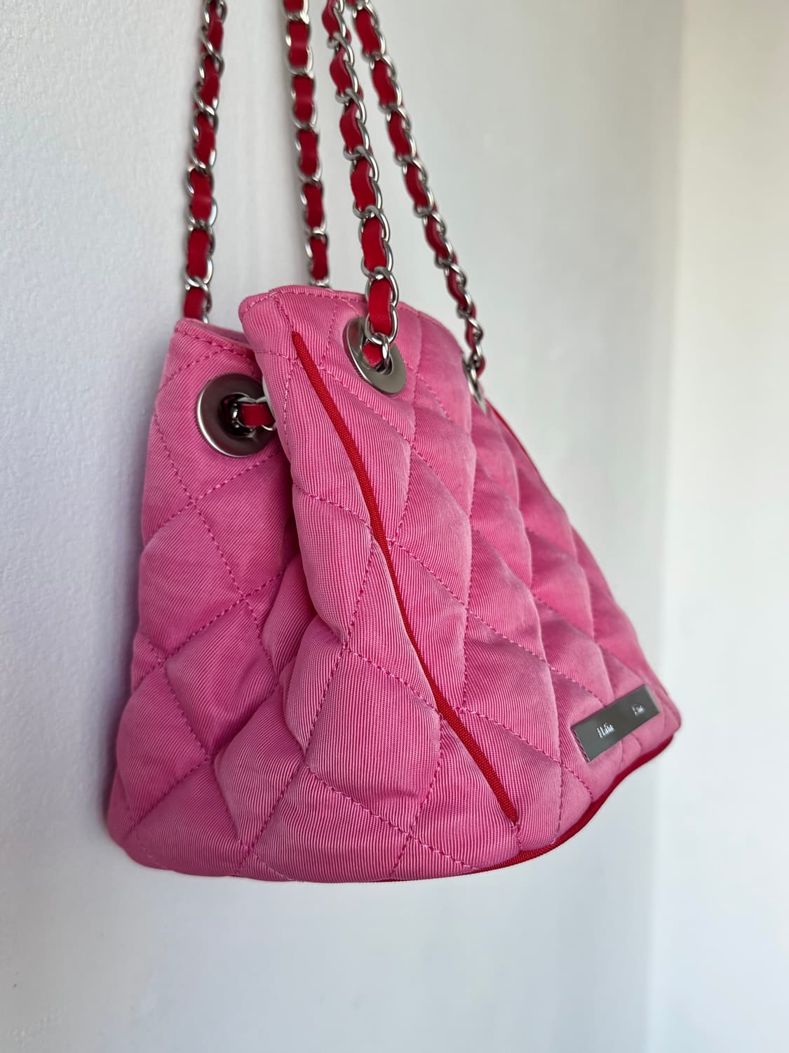 마뗑킴 퀼팅 미니백 핑크 레어템 상품이미지3