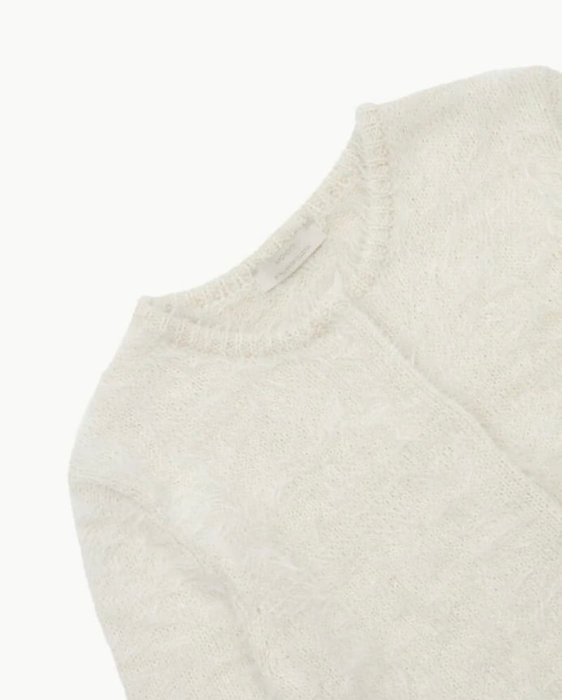 아모멘토 크롭 샤기 가디건 상품이미지2