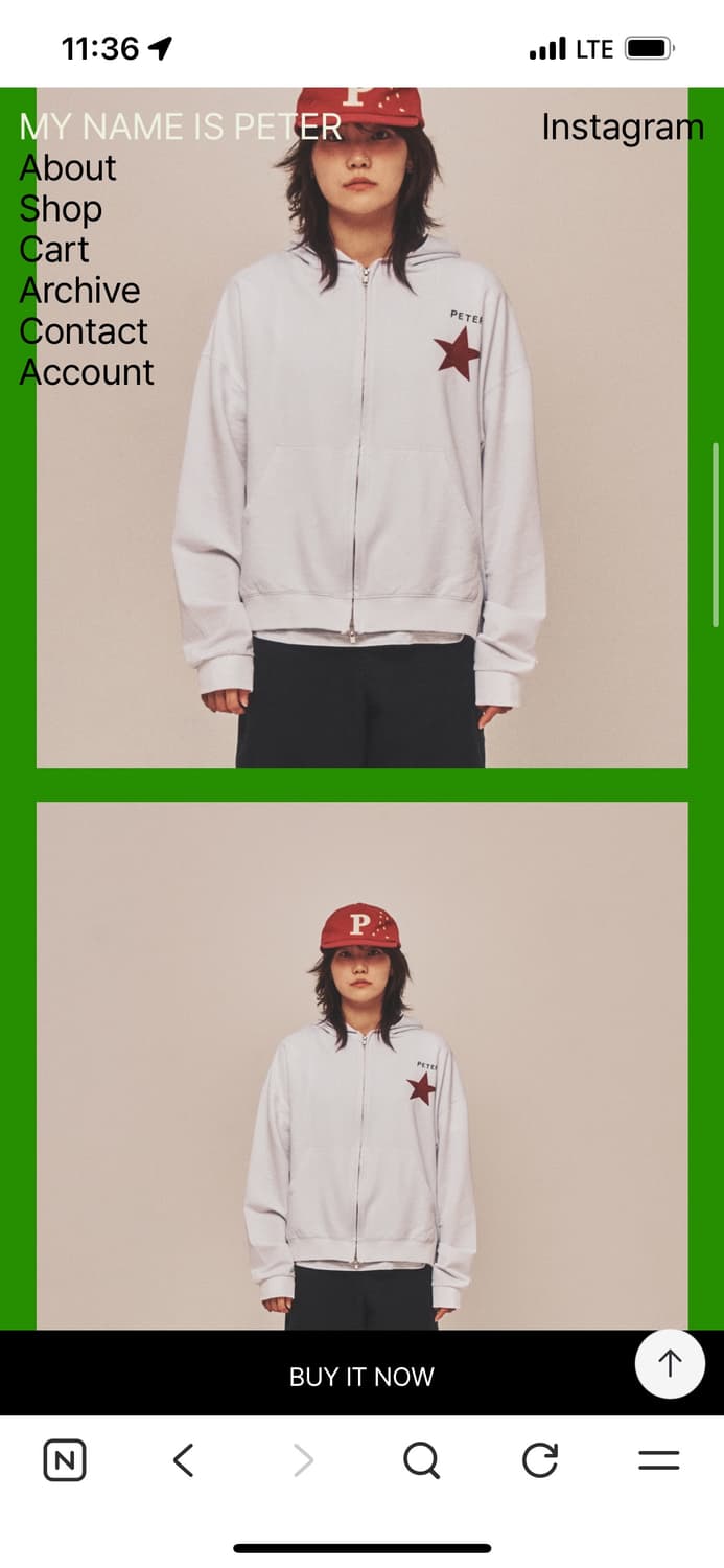 마이네임이즈 피터 후드집업 상품이미지2